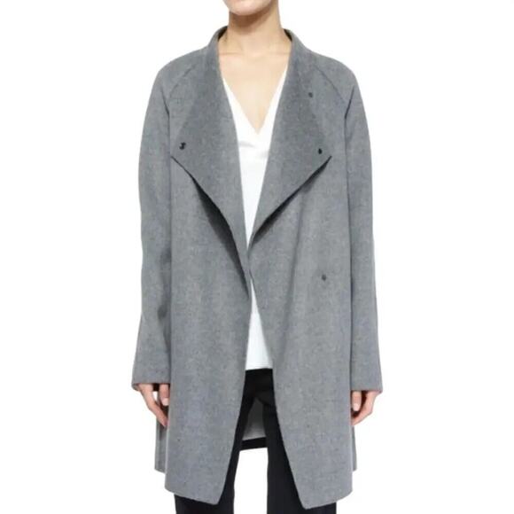 Vince Women’s Sweater-back Draped Jacket Grey Wool Blend Size XXS - Picture 1 of 14